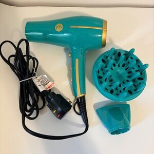 Joy Hair Dryer RCY-100M Ionic Touch Sensor Teal Gold Womens Working Pre-owned
